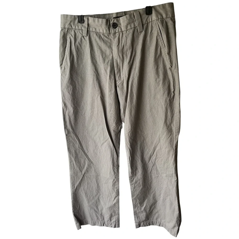 Banana Republic Men's Khaki Cotton Casual Pants 32x30 Straight Leg